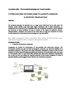 Amorphous solids - myExperiment