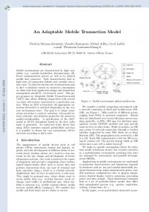 An Adaptable Mobile Transaction Model