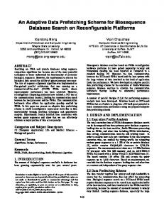 An Adaptive Data Prefetching Scheme for Biosequence Database ...