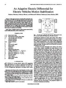 An Adaptive Electric Differential for Electric Vehicles ... - IEEE Xplore