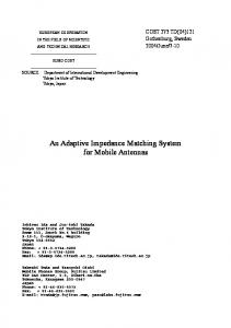 An Adaptive Impedance Matching System