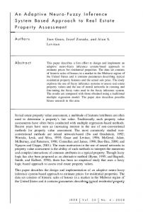 An Adaptive Neuro-Fuzzy Inference System Based Approach to Real ...