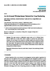 An Air-Ground Wireless Sensor Network for Crop Monitoring - MDPI