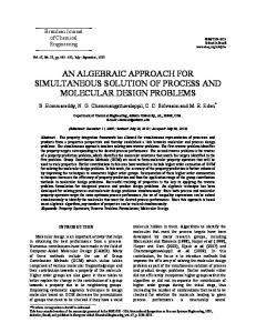 an algebraic approach for simultaneous solution of process ... - SciELO