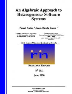 An Algebraic Approach to Heterogeneous