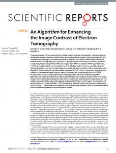 An Algorithm for Enhancing the Image Contrast of Electron Tomography