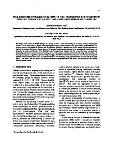 an algorithmic approach to automated high-throughput identification of ...