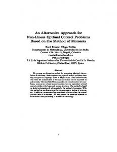 An Alternative Approach for Non-Linear Optimal