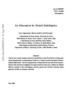 An Alternative for Moduli Stabilisation