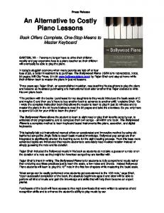 An Alternative to Costly Piano Lessons - BollywoodPiano.com