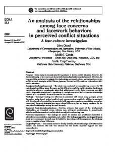 An analysis of the relationships among face concerns and facework