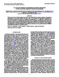 an analytic method to determine habitable zones for s ... - IOPscience