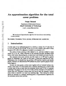 An approximation algorithm for the total cover problem