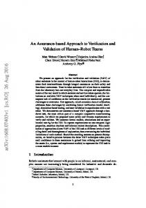 An Assurance-based Approach to Verification and Validation of ...