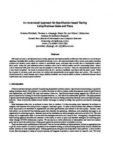 An Automated Approach for Specification-based ...