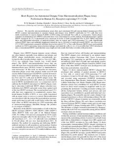 An Automated Dengue Virus Microneutralization Plaque Assay