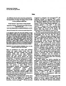 An efficient cloud point extraction method for the ... - NOPR - niscair