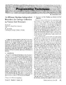 An Efficient Machine-Independent Procedure for ... - CS @ Purdue