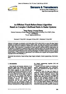 An Efficient Track-Before-Detect Algorithm Based on Complex ...