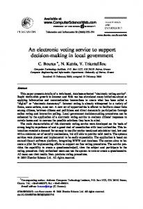 An electronic voting service to support decision ... - Semantic Scholar