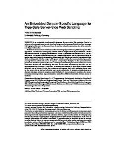 An Embedded Domain-Specific Language for Type-Safe Server-Side ...