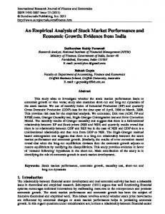 An Empirical Analysis of Stock Market Performance and Economic ...