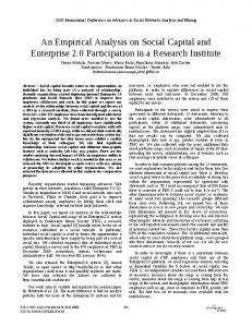 An Empirical Analysis on Social Capital and Enterprise ... - IEEE Xplore