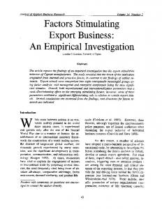 An Empirical Investigation - The Clute Institute