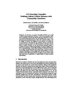 AN-Encoding Compiler: Building Safety-Critical Systems ... - CiteSeerX