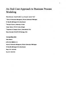 An End-User Approach to Business Process Modeling