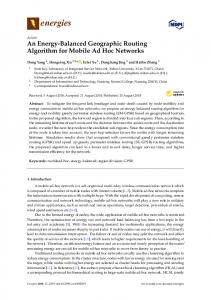 An Energy-Balanced Geographic Routing