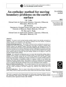 An enthalpy method for moving boundary problems on the earth's ...