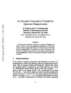 An Entropic Uncertainty Principle for Quantum Measurements