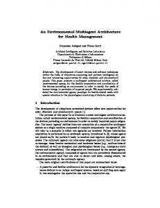 An Environmental Multiagent Architecture for Health ... - CiteSeerX