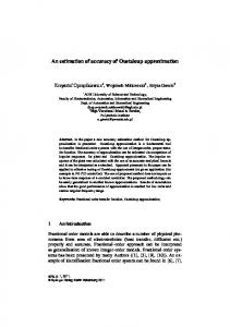 An estimation of accuracy of Oustaloup approximation