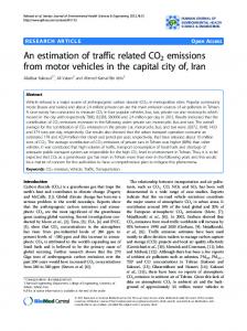 An estimation of traffic related CO2 emissions from ... - Springer Link