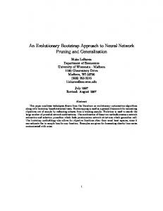 An Evolutionary Bootstrap Approach to Neural ... - Semantic Scholar