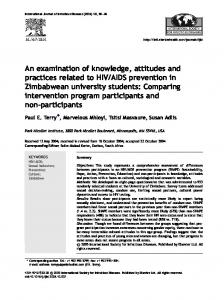 An examination of knowledge, attitudes and practices related to HIV ...