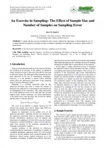 An Exercise in Sampling: The Effect of Sample Size