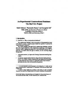 An Experimental Constructional Database: The MorTAL ... - CiteSeerX