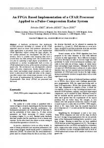 An FPGA Based Implementation of a CFAR ... - Radioengineering