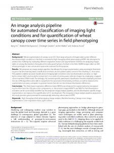 An image analysis pipeline for automated classification ... - Springer Link