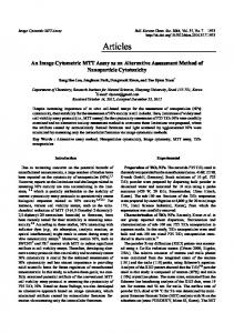 An Image Cytometric MTT Assay as an Alternative Assessment ...