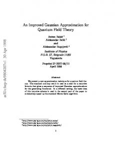 An Improved Gaussian Approximation for Quantum Field Theory