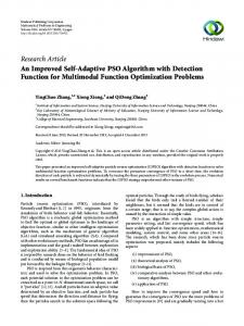 An Improved Self-Adaptive PSO Algorithm with Detection Function for ...