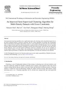 An Improved Semi-Supervised Clustering Algorithm ... - Science Direct