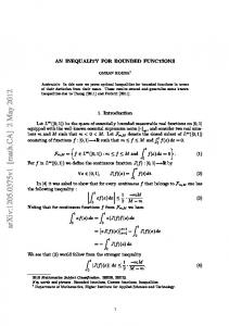 An Inequality for Bounded Functions