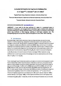 An Inertial Cell Model for the Drag Force in Multi-phase Flow