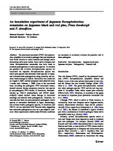 An inoculation experiment of Japanese ... - Springer Link