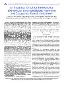 An Integrated Circuit for Simultaneous Extracellular ... - IEEE Xplore